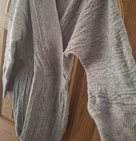 Fashion Nova Gray Cable Knit Mini Dress - Picture 3 of 5